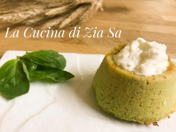 Flan di zucchine con burrata