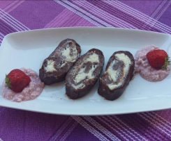 Girelle di biscotto con crema di fragoline e cocco - contest dolci senza forno 