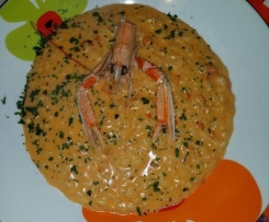  Risotto alla Crema di Scampi con Zafferano