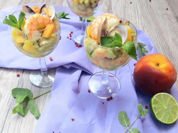 Antipasto con Pesche e Mazzancolle (contest pesche )