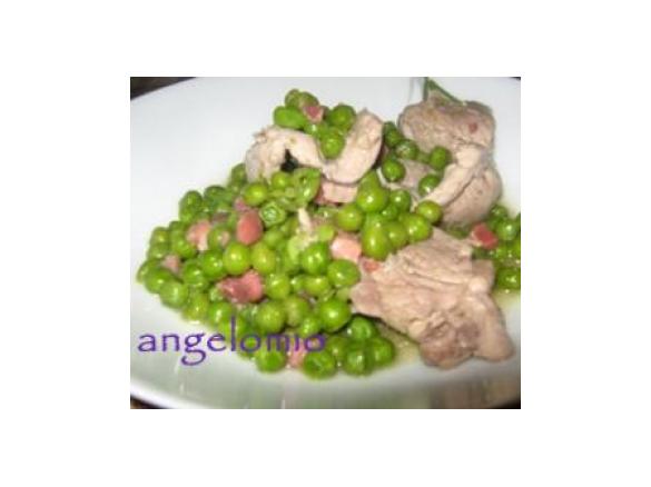 Bocconcini di vitello con piselli