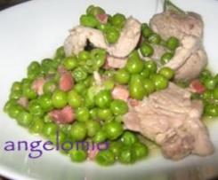 Bocconcini di vitello con piselli