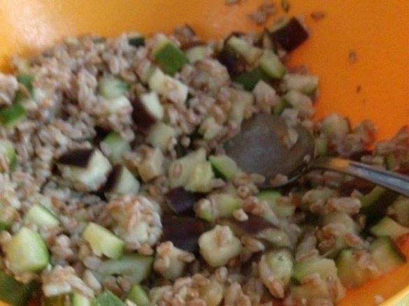 FARRO CON ZUCCHINE E MELANZANE a varoma