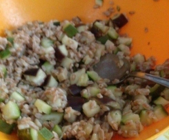 FARRO CON ZUCCHINE E MELANZANE a varoma