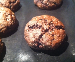 biscotti soffici al cacao con cuore di cioccolato (ricetta con esubero di pm)
