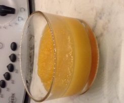 Purea di mele, zenzero e arancia