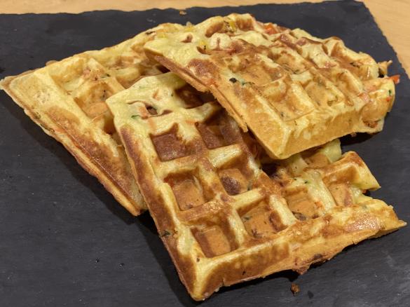 Waffle salati alle verdure