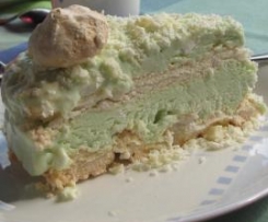 Meringa con crema di cioccolato bianco e menta