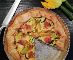 Quiche fiori zucchine e mozzarella