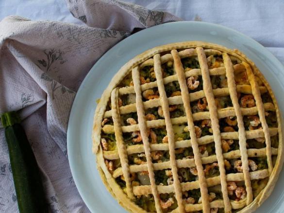 Torta salata zucchine e gamberetti