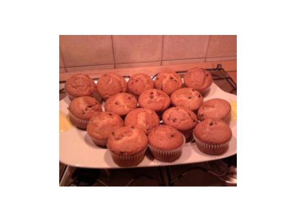 Muffin all'aroma di caffè con gocce di cioccolato