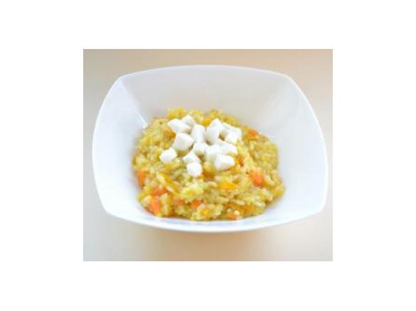 Risotto alla zucca con dadolata di fior di latte