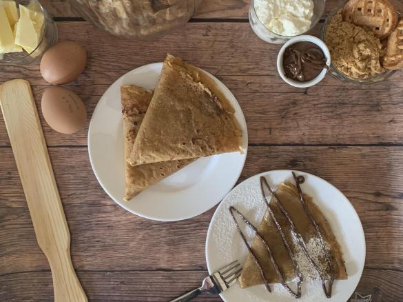 CONTEST CREPES - Crepes di biscotto con nutella e ricotta