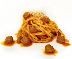 Pasta alla chitarra teramana con pallottine