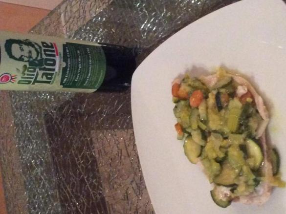 Fettine di tacchino con le verdure 