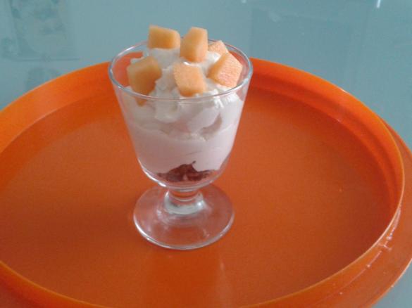 Mousse alla ricotta e melone "dessert "
