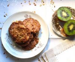Biscotti croccanti di frolla, corn flakes e kiwi.