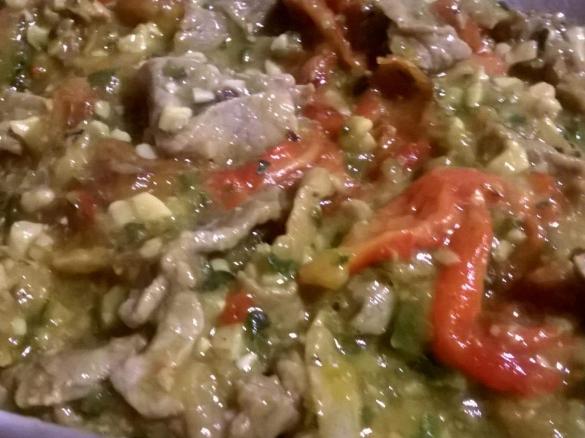 Straccetti di manzo piccante con verdure