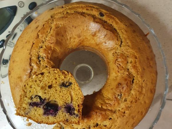 Ciambella mirtilli e vaniglia