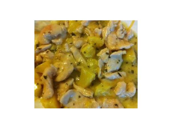 Petto di pollo con ananas