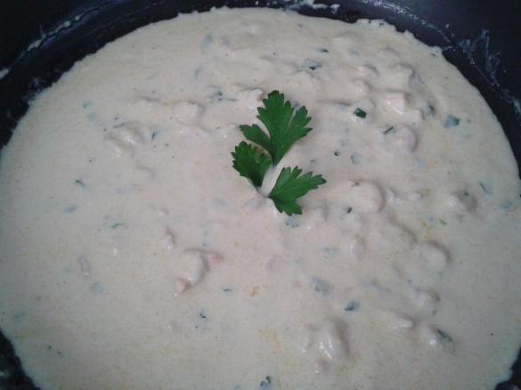 Pasta con crema di zucca e gamberi