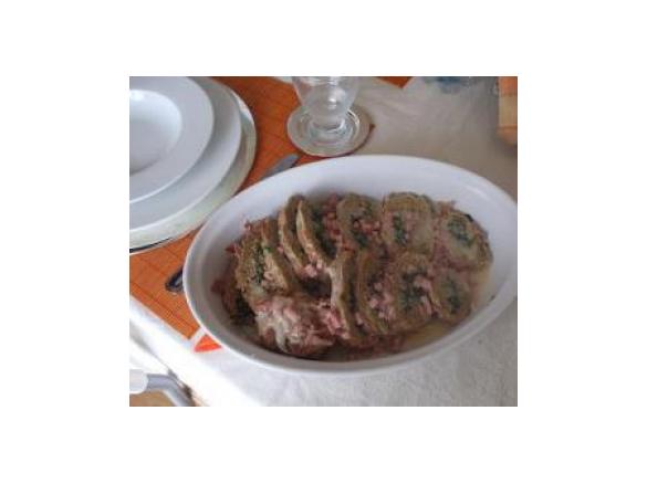 Polpettone al latte spinaci prosciutto 