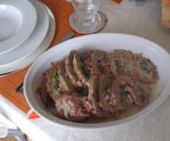 Polpettone al latte spinaci prosciutto 