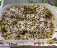 Riso freddo con tonno zucchine e limone