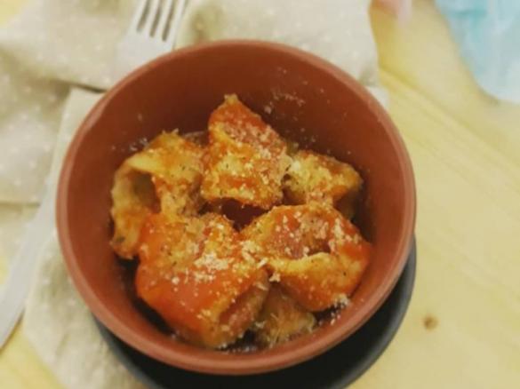 Ravioloni spinaci e mandorle (vegan)