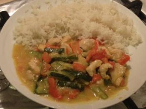 Riso basmati con tacchino e verdure speziate