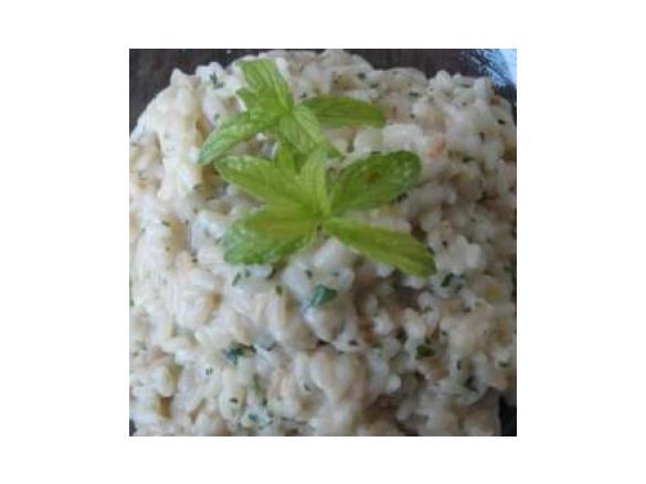 Risotto menta e pesce spada