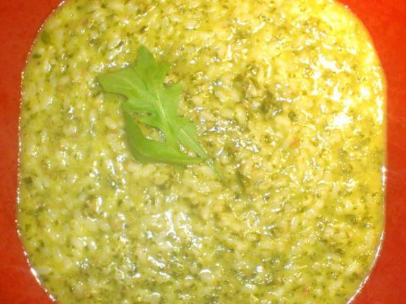 Risotto rucola e speck