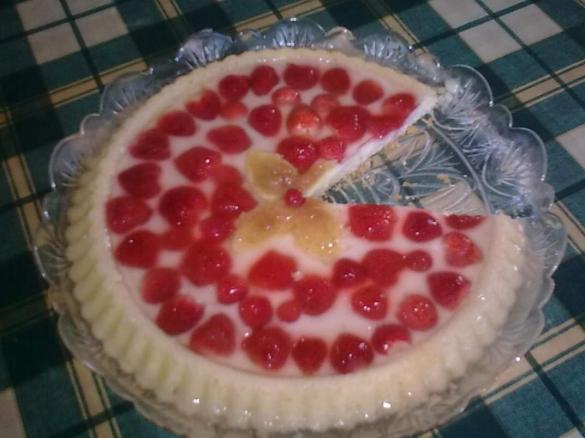 torta con fragole (tarte aux fraises)