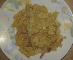 Fusilli alla carbonara di patate e speck