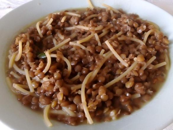 Spaghettini e lenticchie saporite