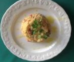 RISO CON PEPERONI E GAMBERI 