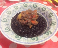 Riso Venere con verdure e curry