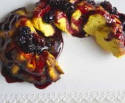 RICOTTA IN FORNO ALLO ZAFFERANO CON SALSA DI FRUTTI DI BOSCO