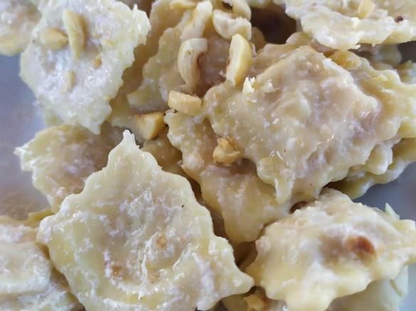 Ravioli di pollo e mortadella