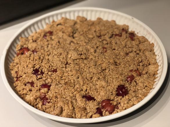 Crumble integrale di ciliegie