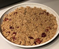 Crumble integrale di ciliegie