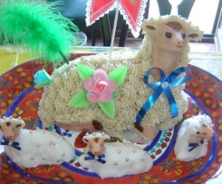 Agnello Pasquale di Favara (AG) con pasta reale e pistacchio