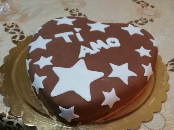 Torta pan di stelle cuore