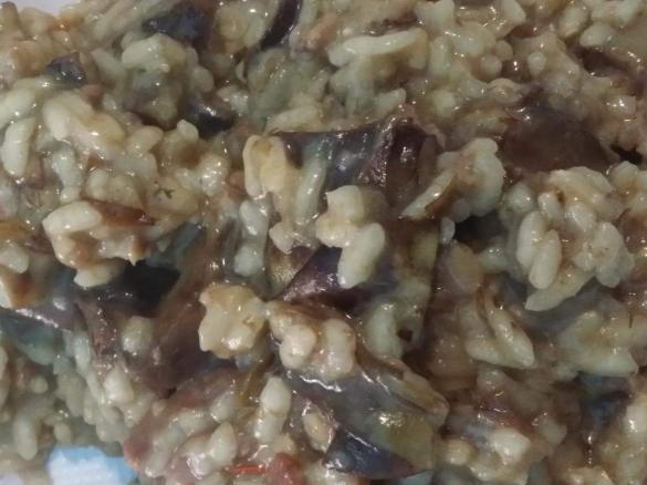 Risotto con carciofi e pancetta