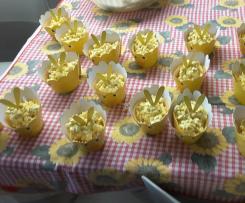 Mimose di cioccolato bianco e riso soffiato