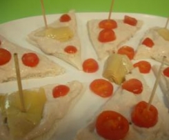 Tartine alla mousse di carciofini e tonno