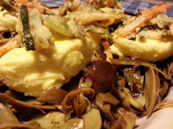 Budino di parmigiano con carciofi