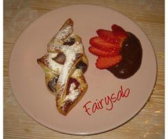 Strudel sfogliato con crema al cioccolato e fragole -contest strudel-
