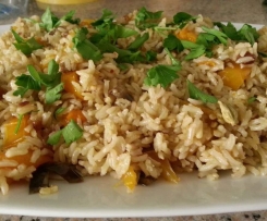 Riso speziato ai peperoni e zucchine (ricetta indiana)