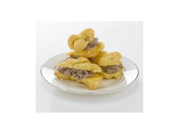 Piccole brioches al paté di anatra e arancia